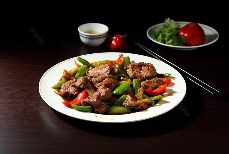 家常菜辣椒炒肉餐饮美味背景图,高清,摄影图,摄影图片,图片大全,摄影图免费下载